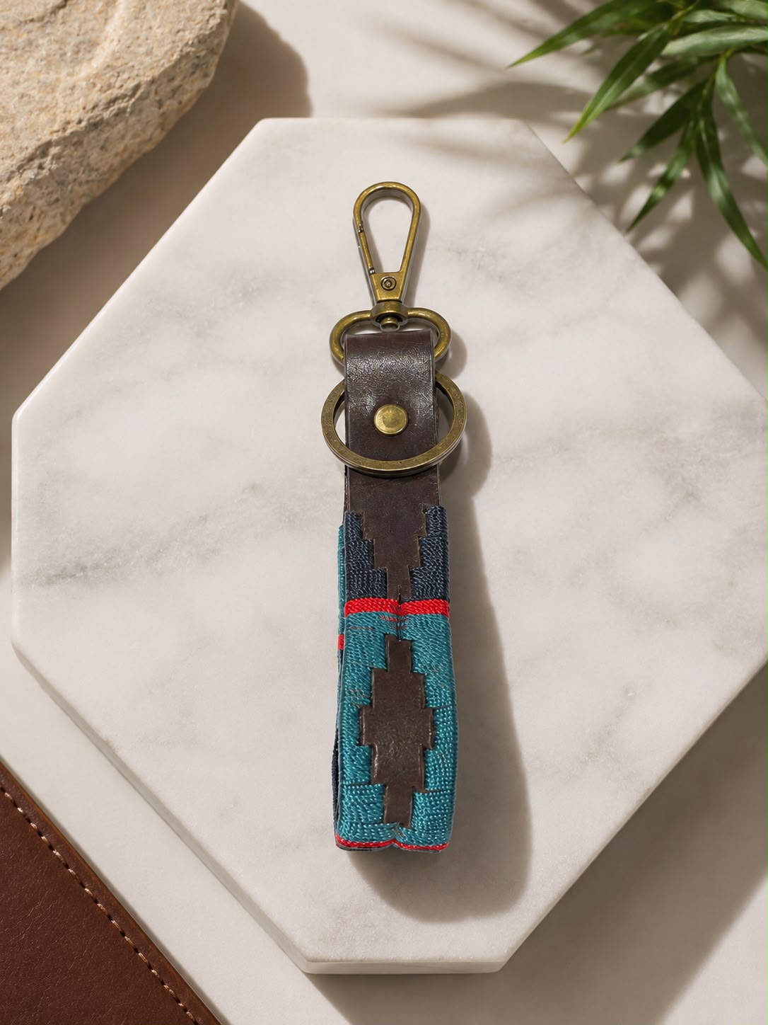 Blackford Gaucho Woven Leather Loop Keychain