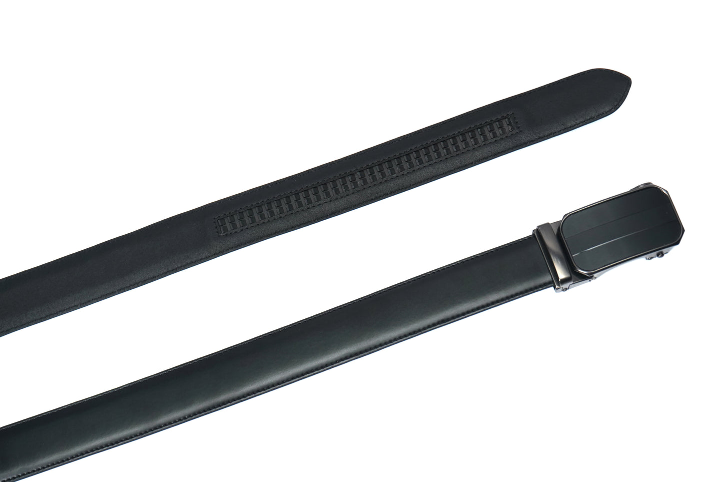 BLACKFORD Formal Leather Mens Belt - Black Plain & Texured