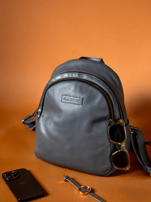 Kia Italian Leather Zip Backpack