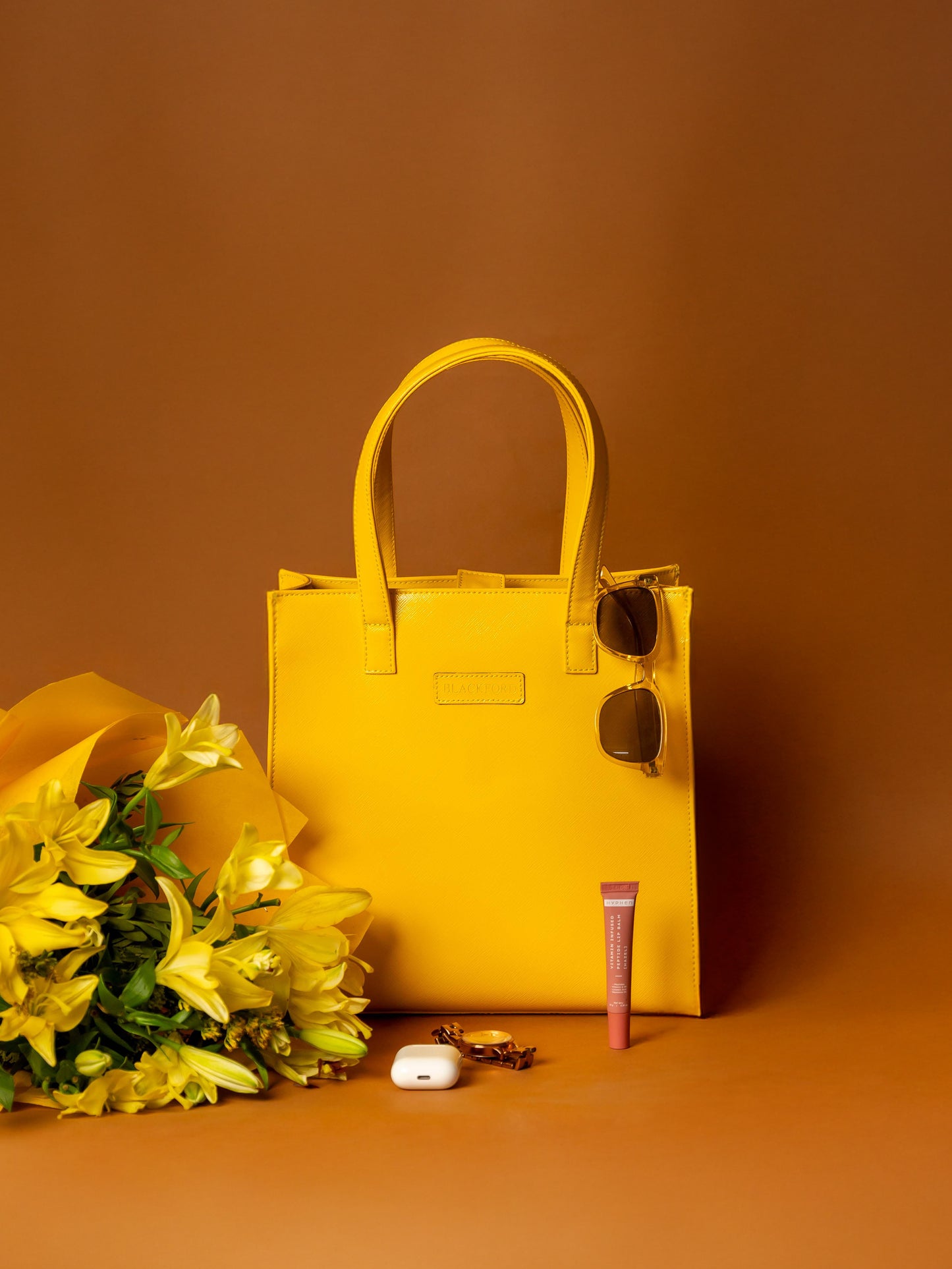 Blackford Italian Saffiano Leather Tote Bag