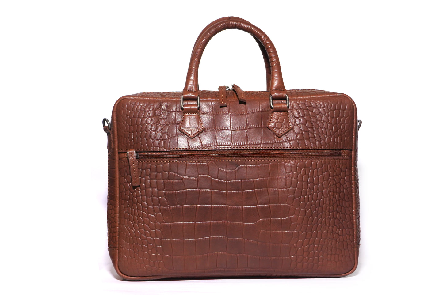 BLACKFORD CROCO LEATHER BAG-TAN
