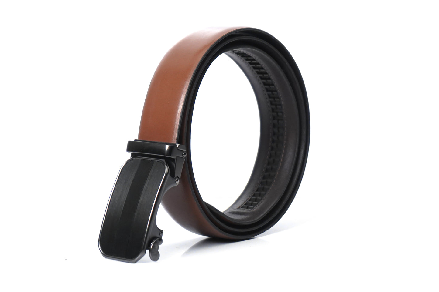 BLACKFORD Formal Leather Mens Belt - Black & Cognac