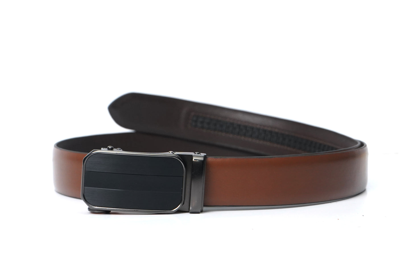 BLACKFORD Formal Leather Mens Belt - Black & Cognac