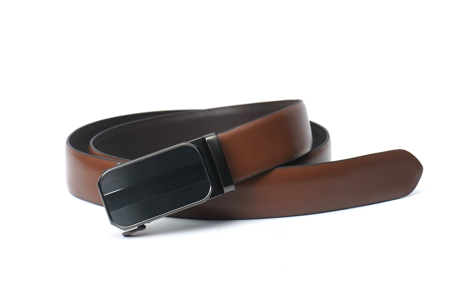 BLACKFORD Formal Leather Mens Belt - Black & Cognac