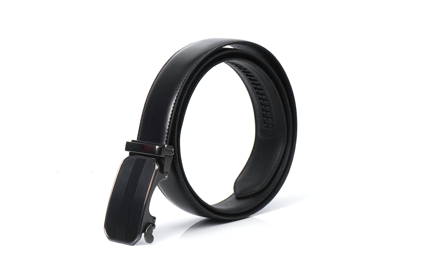 BLACKFORD Formal Leather Mens Belt - Black Plain & Texured