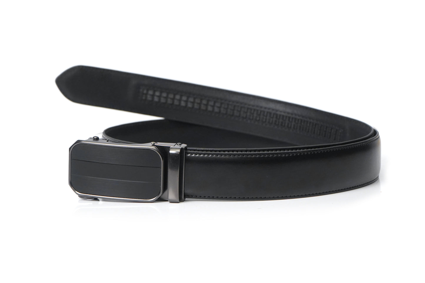 BLACKFORD Formal Leather Mens Belt - Black Plain & Texured
