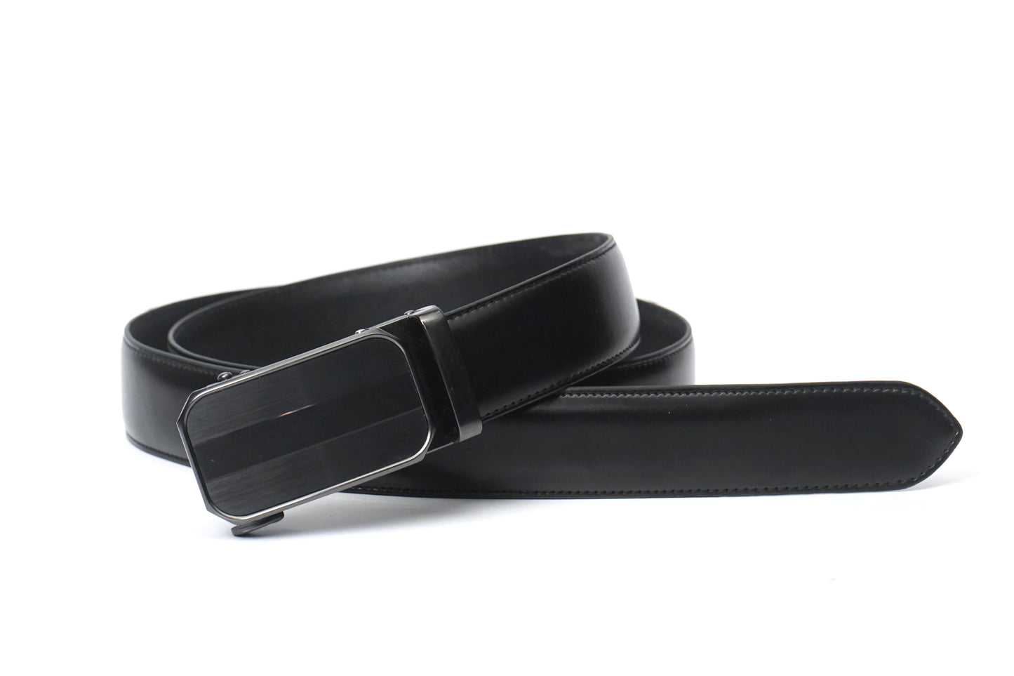 BLACKFORD Formal Leather Mens Belt - Black Plain & Texured