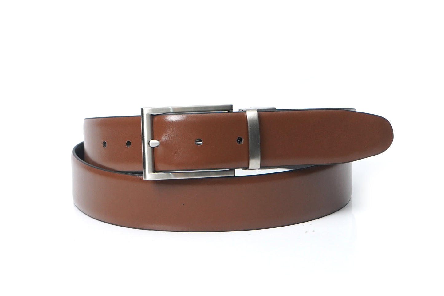 BLACKFORD Formal Leather Mens Belt - Black & Cognac