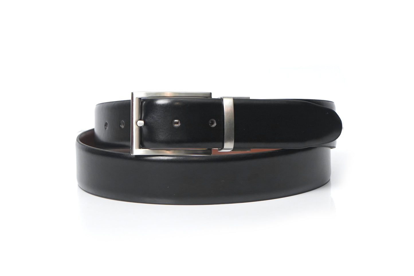 BLACKFORD Formal Leather Mens Belt - Black & Cognac