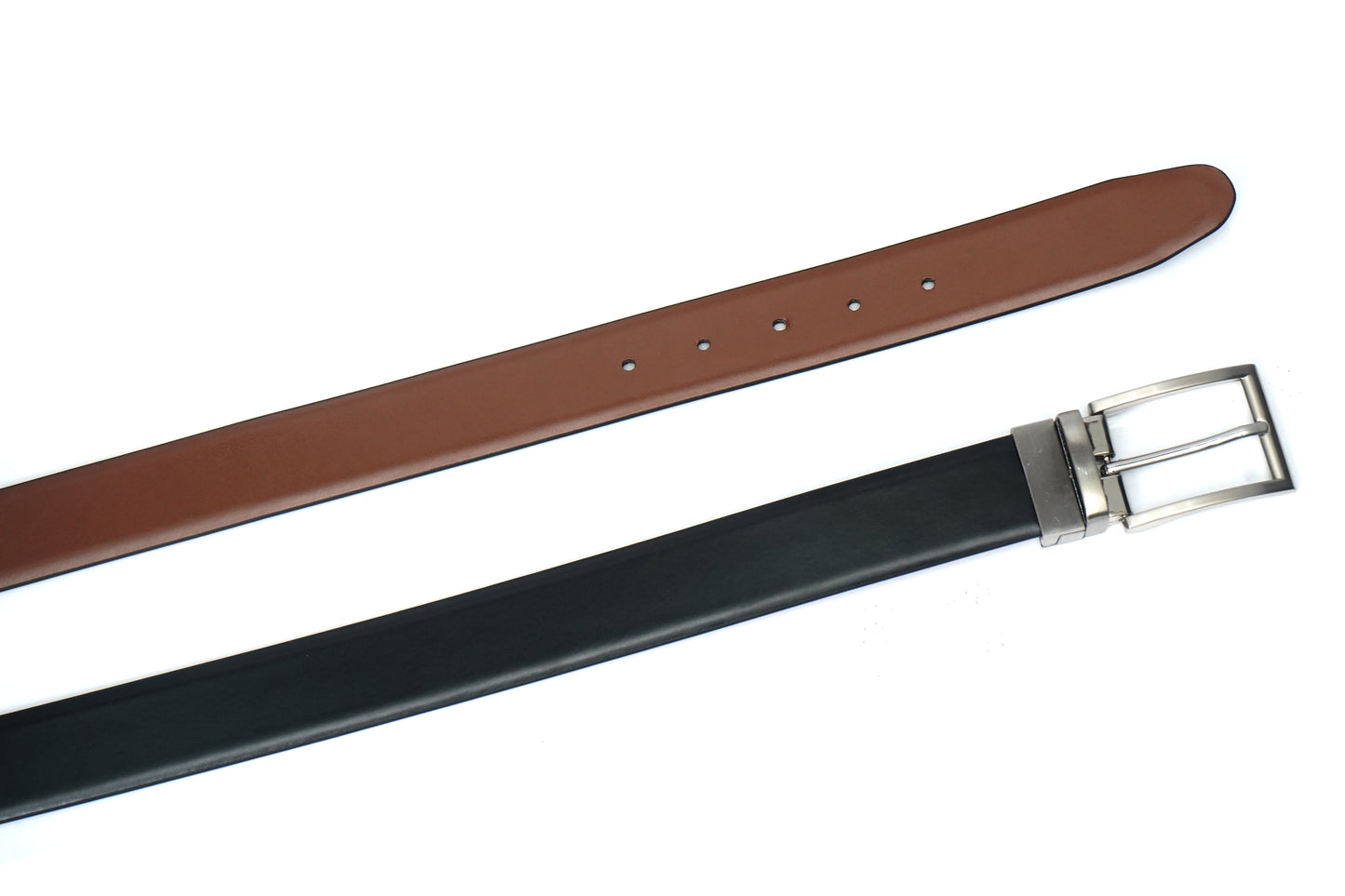 BLACKFORD Formal Leather Mens Belt - Black & Cognac